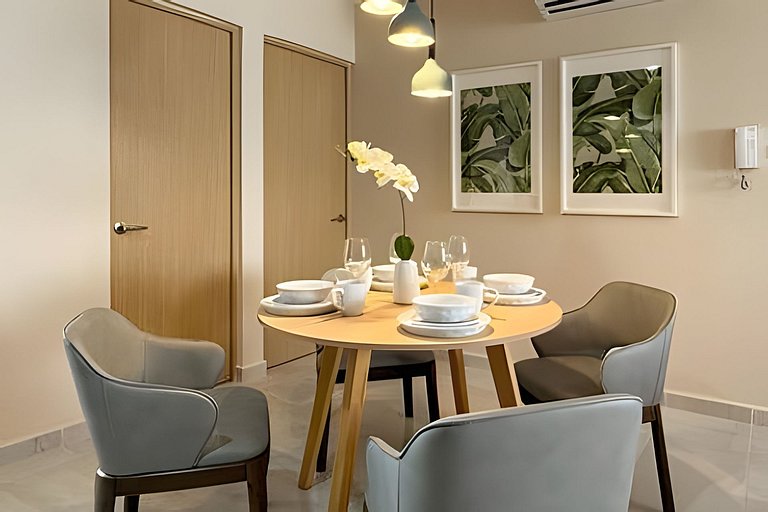 Departamento cálido y moderno