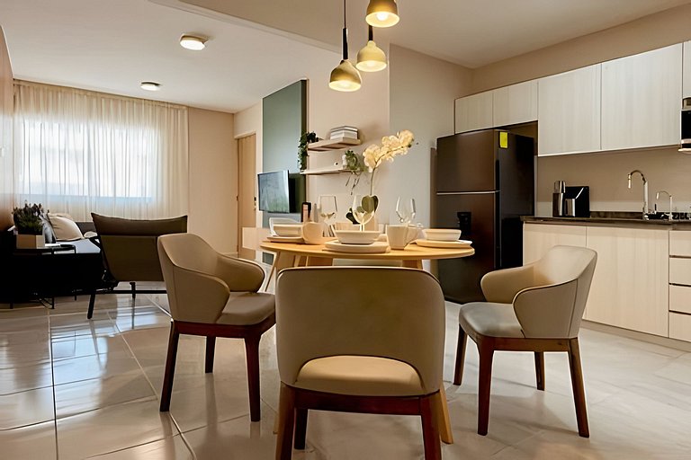 Departamento cálido y moderno