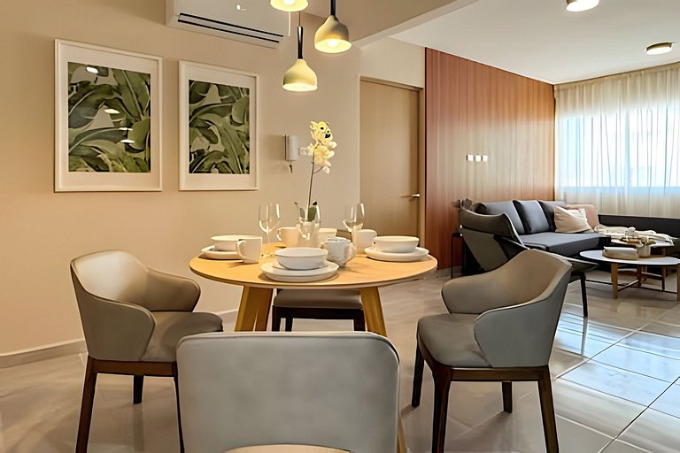 Departamento cálido y moderno