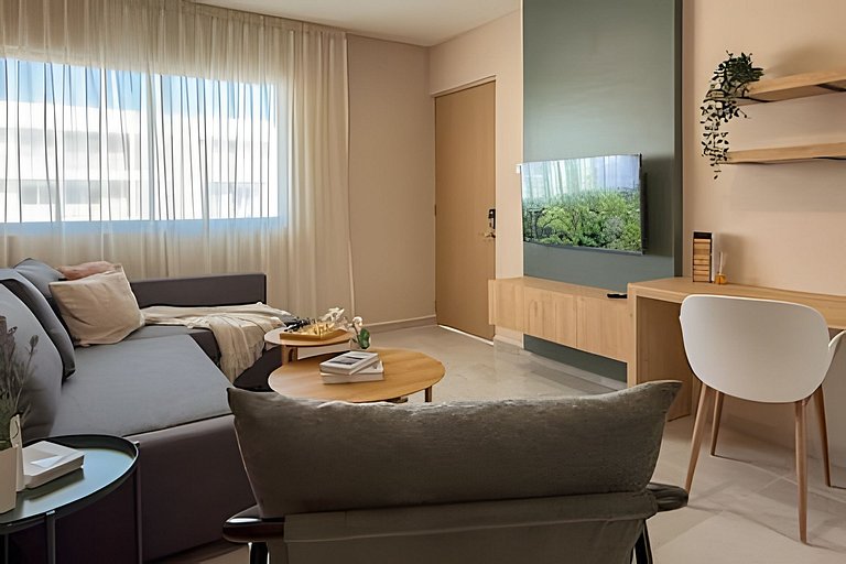Departamento cálido y moderno