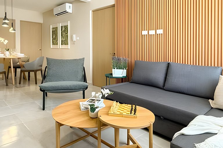 Departamento cálido y moderno